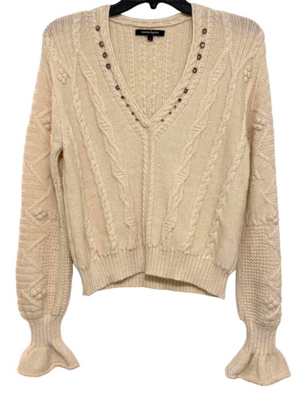 Nanette Lepore Women's Embellished Crop Sweater